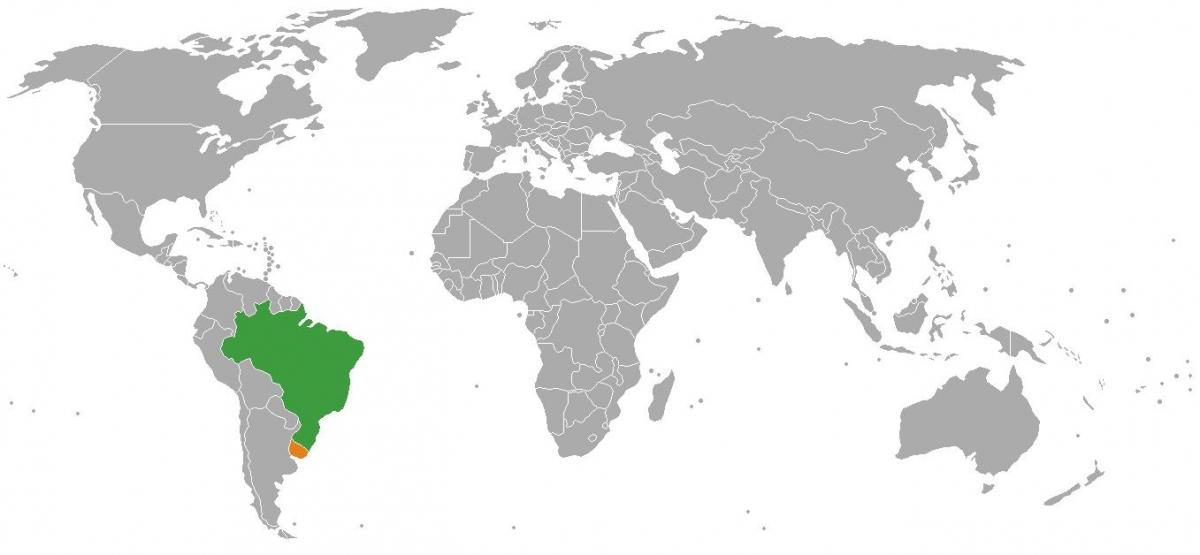 Uruguay localizare pe harta lumii