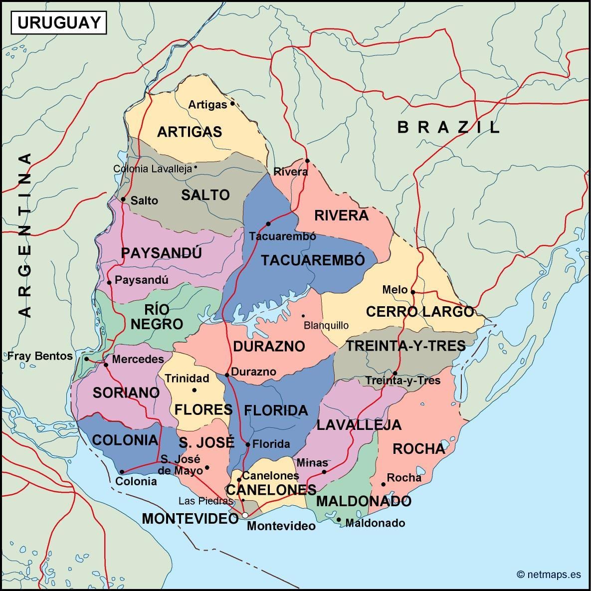 Harta maldonado, Uruguay