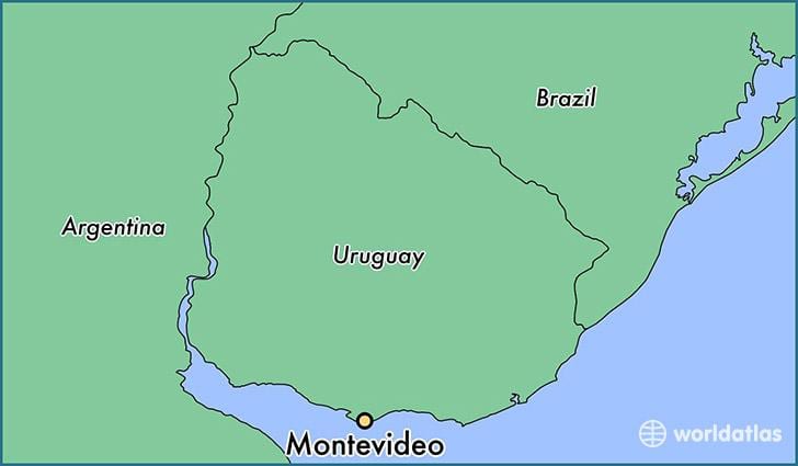Harta montevideo, Uruguay