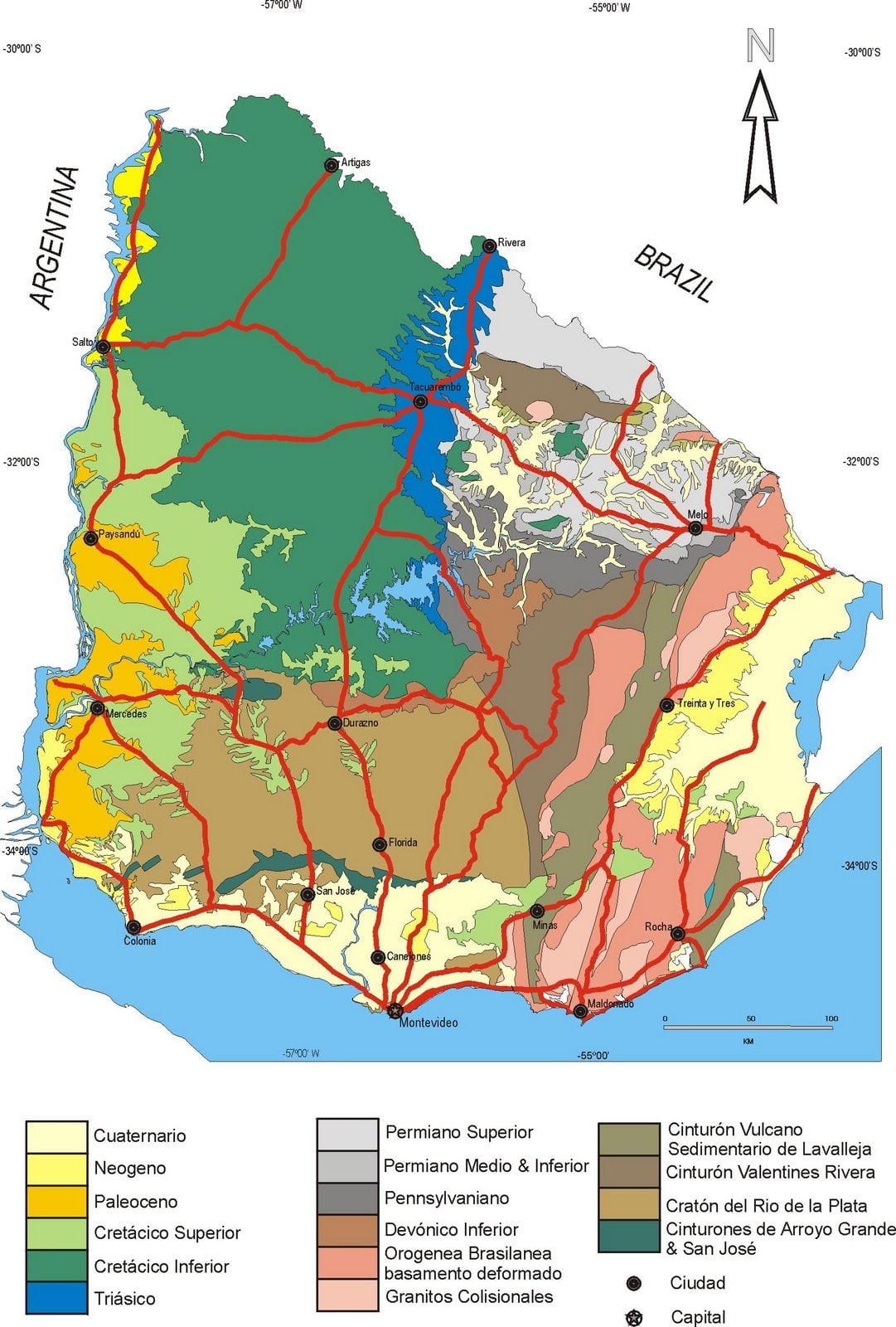 Harta Uruguay climatice 